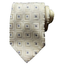 Ike Behar Mens Tie Necktie Multicolor Geometric 100% Silk Tied Hipster Classic